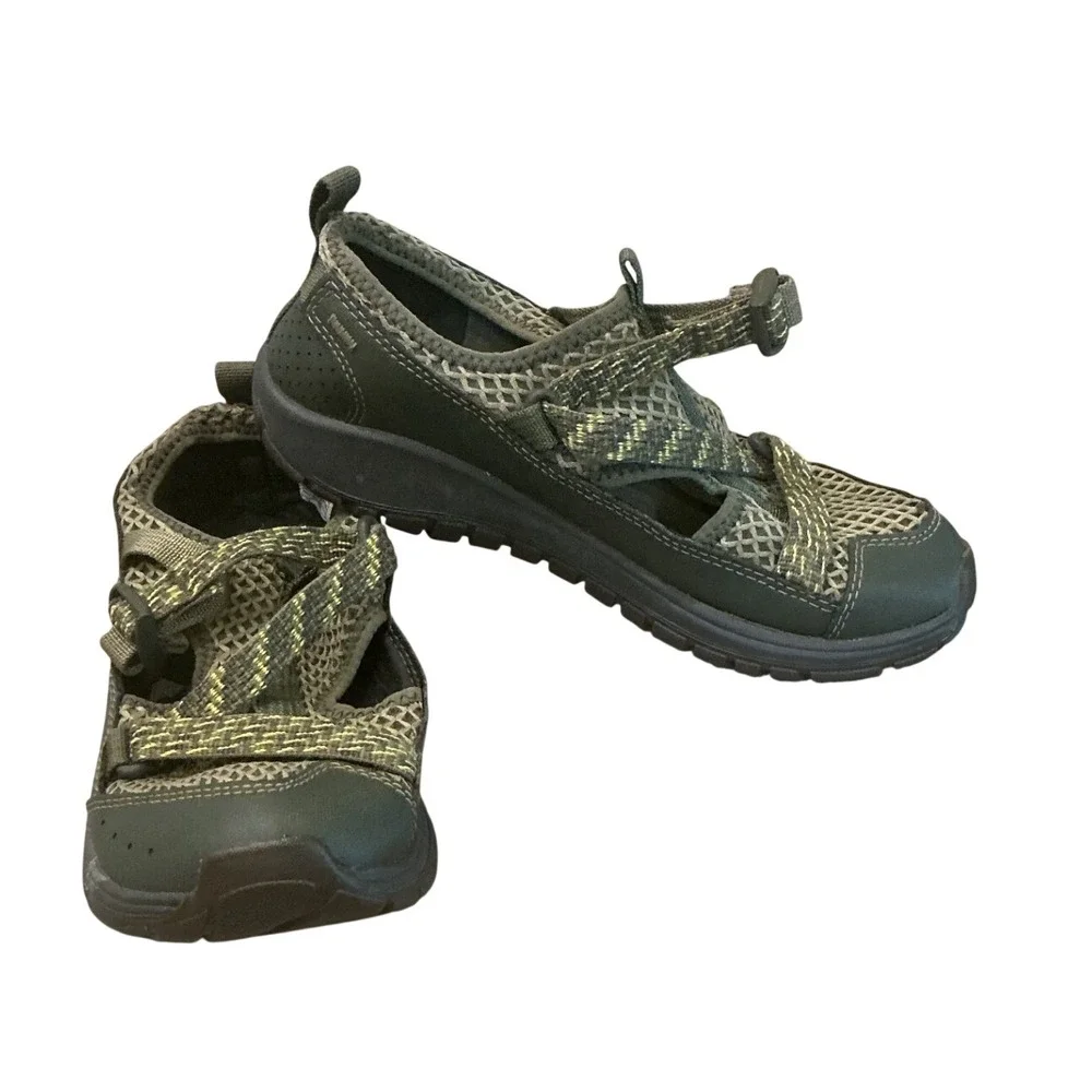 Chaco Unisex Kids Sandals 3 34 Olive Green Odyssey Closed Toe Sport Water Shoes